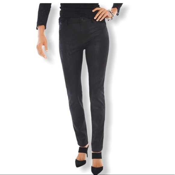 {Chico’s} Faux Suede Knit Pants size 2 - Picture 1 of 10